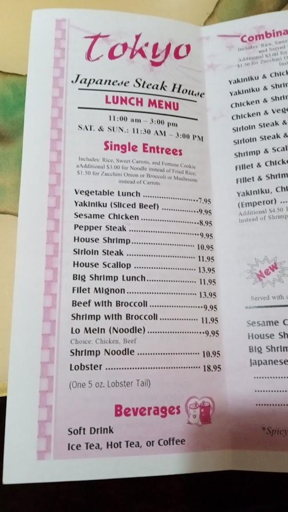 Tokyo Japanese Cafe inc Menu image 3